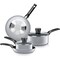 Serenelife Kitchenware Pots & Pans Set - Basic Kitchen Cookware, Black Non-Stick Coating Inside, Heat Resistant SLCW6GRY - alternate 1